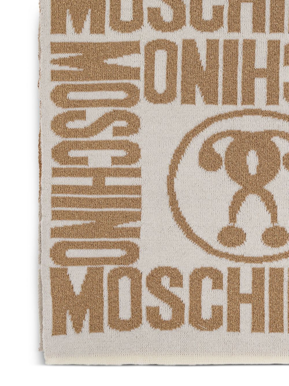 logo-patterned teddy-bear scarf - 3