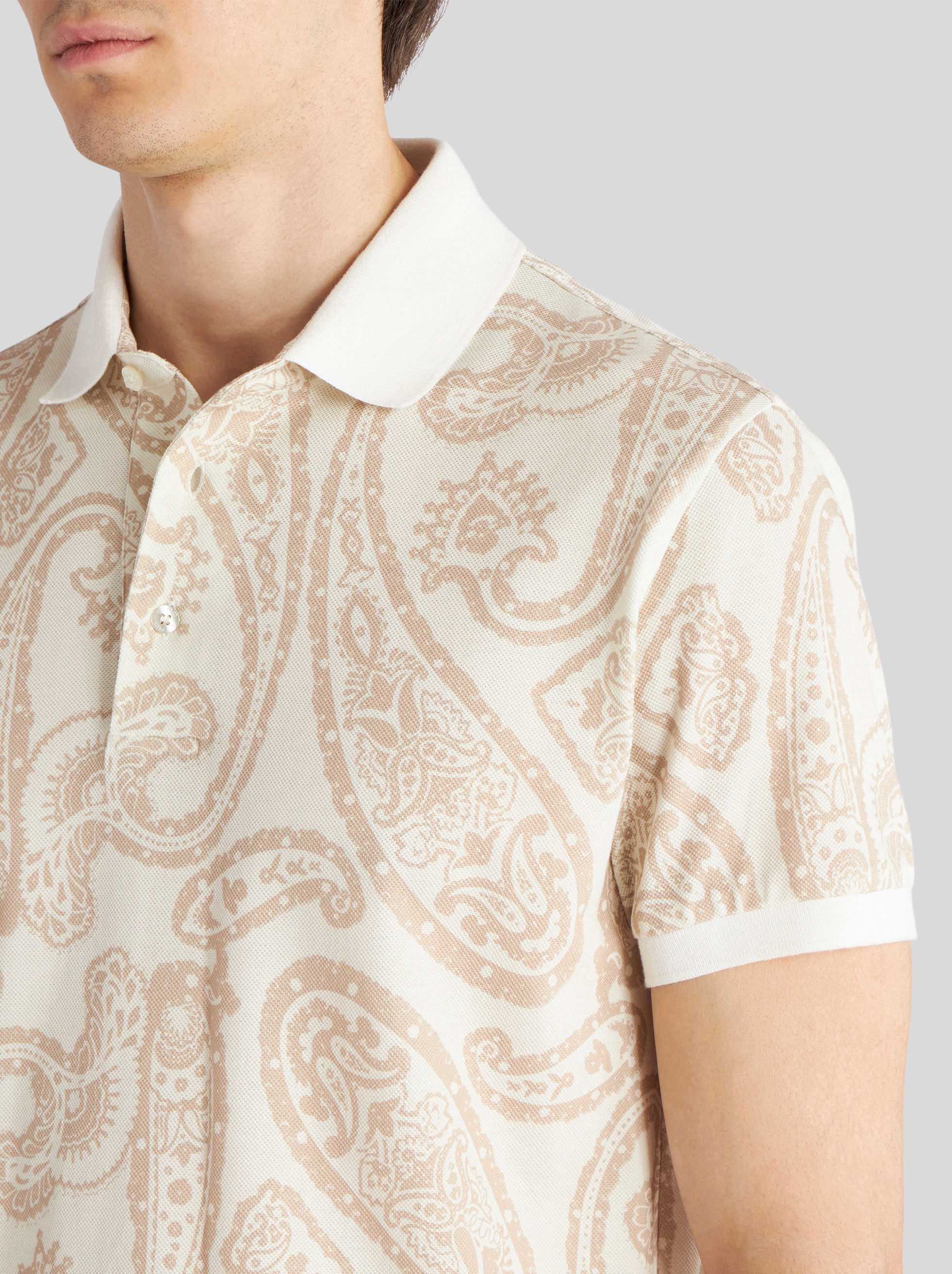 PAISLEY PRINT POLO SHIRT - 3