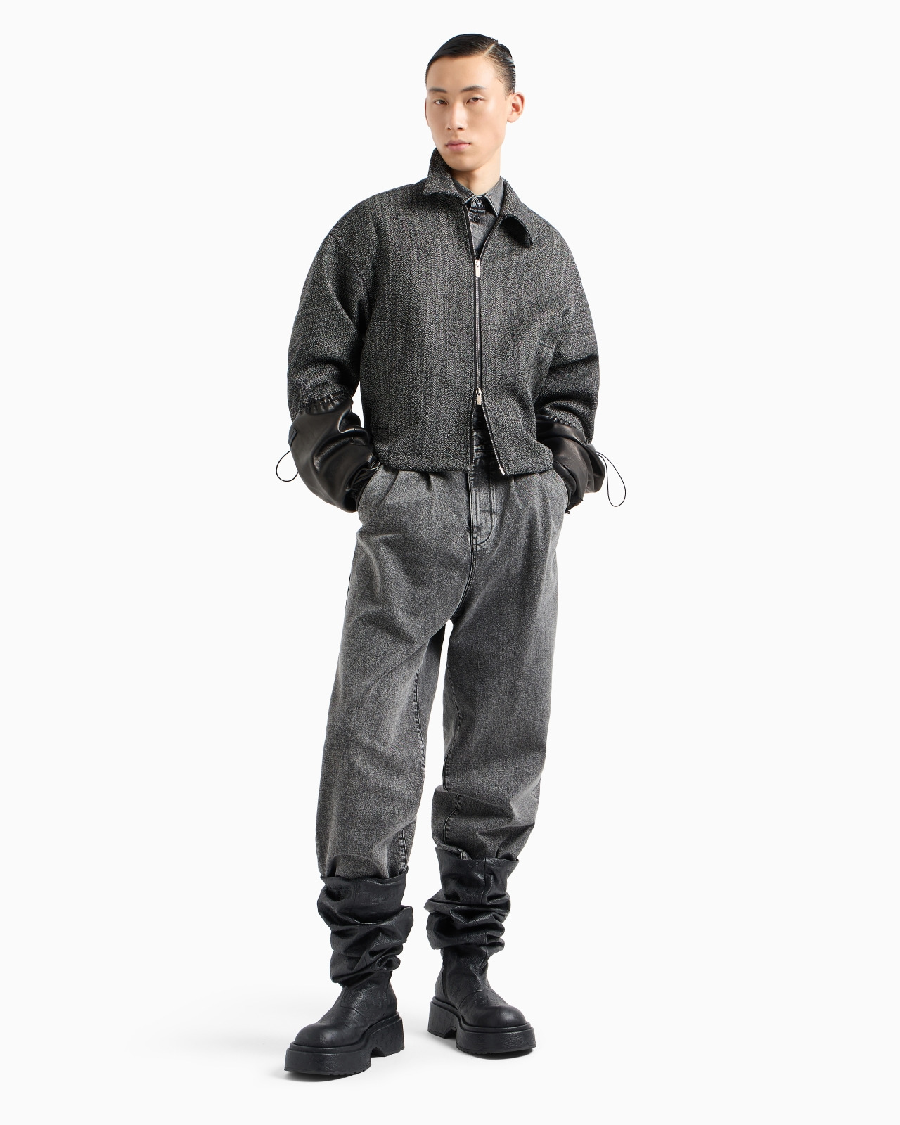 GARMENT-TREATED DENIM SHIRT - 4