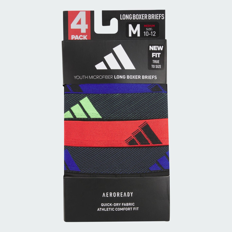 adidas Youth Microfiber Long Boxer Briefs 4-Pack outlook