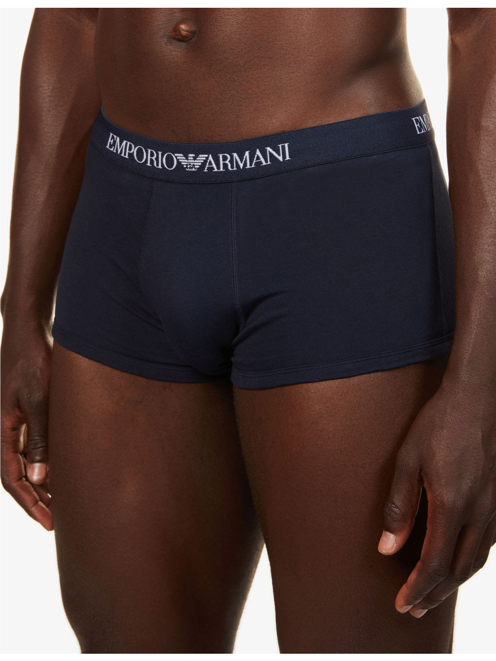 Logo-print stretch-cotton trunks pack of three - 4
