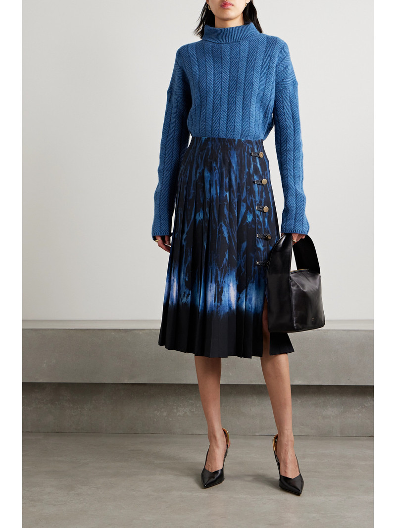 Altuzarra Terence Herringbone Cashmere Turtleneck Sweater outlook
