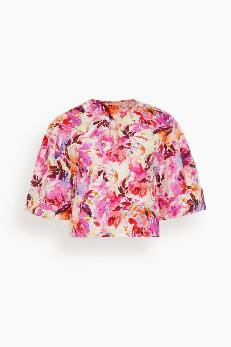 ULLA JOHNSON Suri Blouse in Azalea outlook