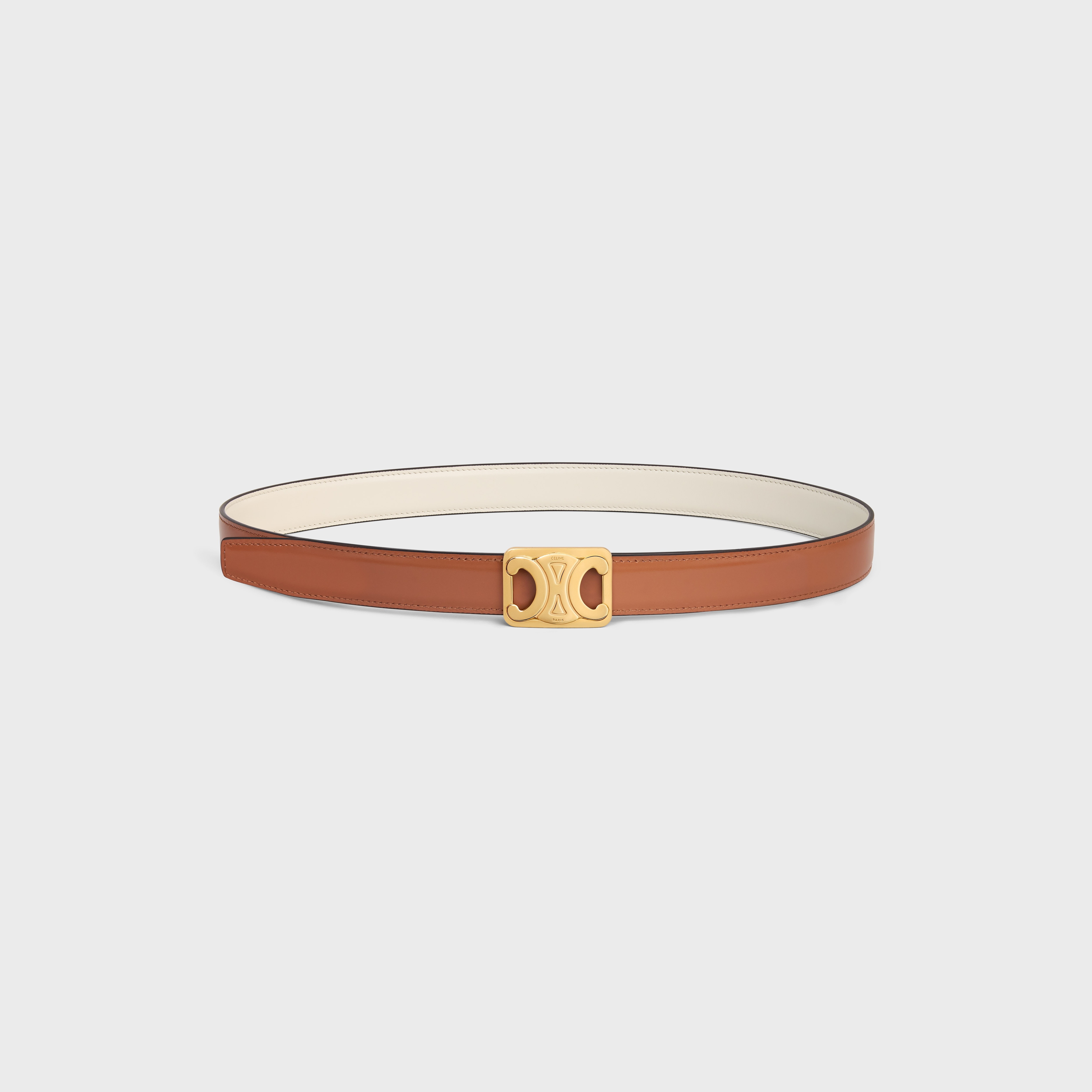 【CELINE】Medium reversible framed Triomphe belt MEDIUM 25MM REVERSIBLE FRAMED TRIOMPHE BELT IN TAURILLON