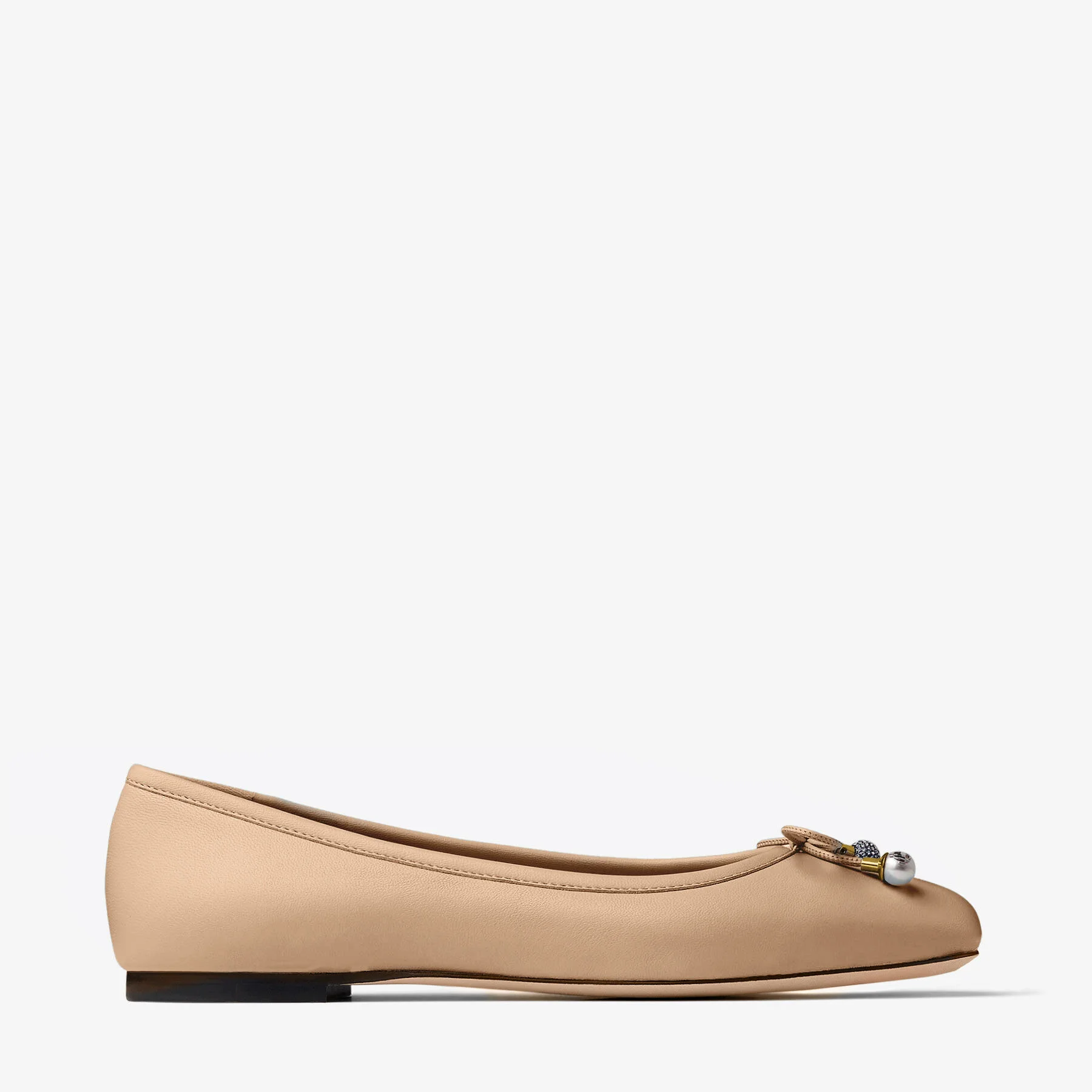 Elme Flat
Biscuit Nappa Leather Flats - 1