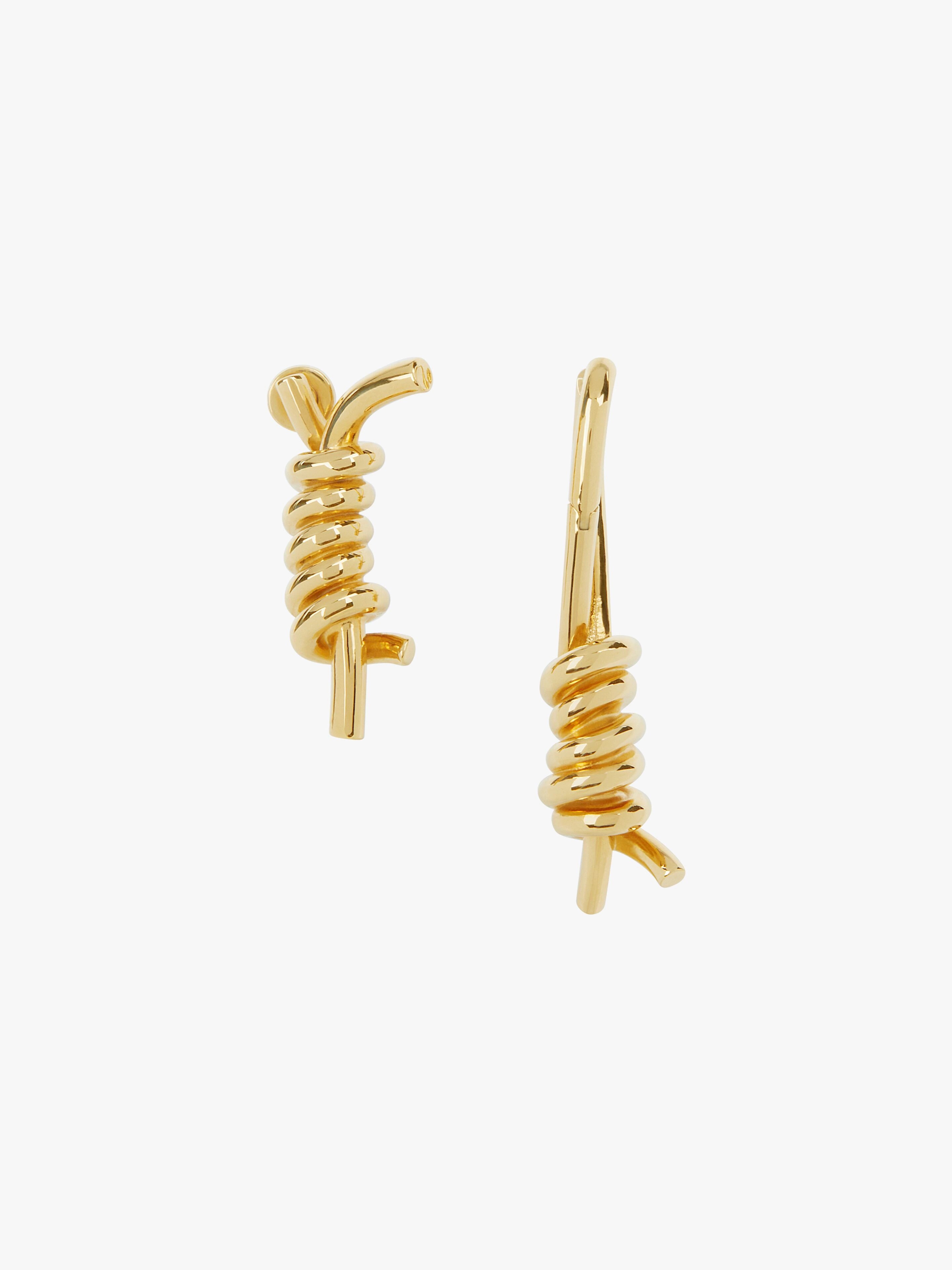 TWISTED ASYMMETRICAL EARRING IN METAL - 1