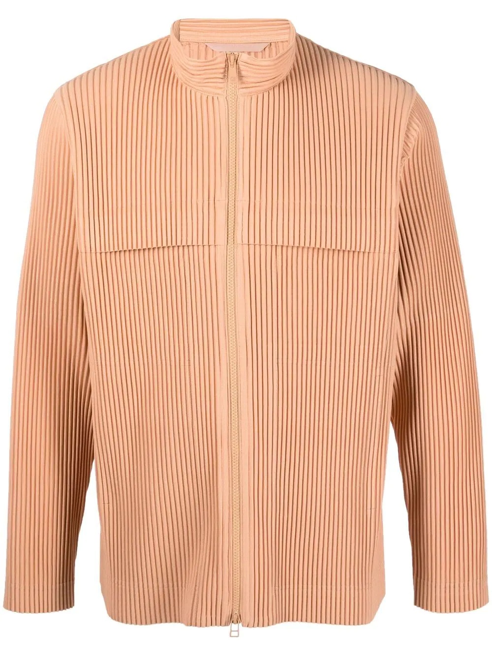 pleated zip-up jacket - 1