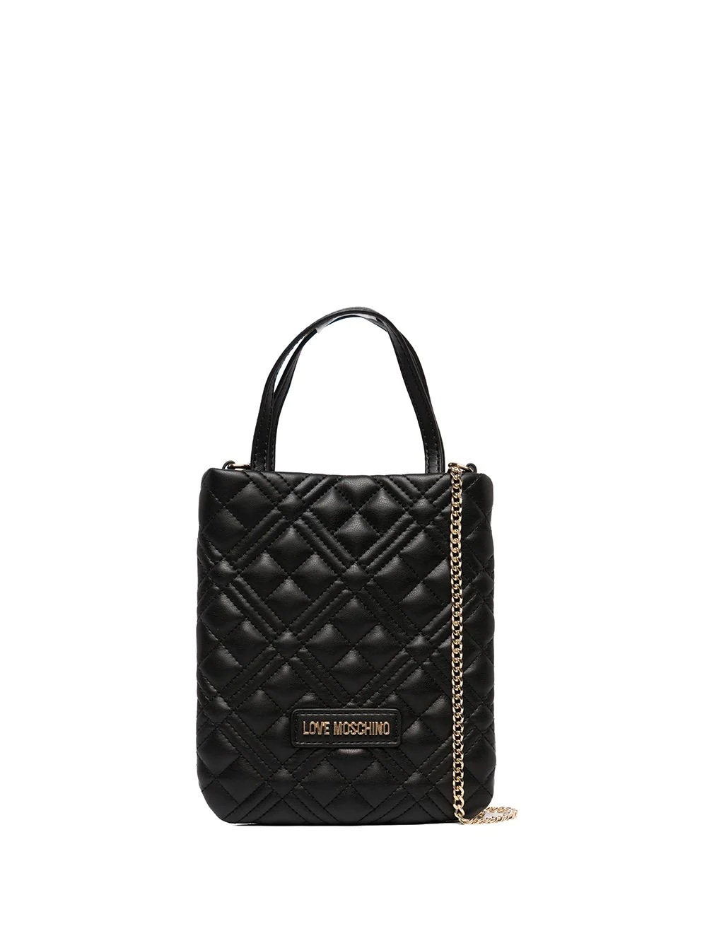 quilted-finish crossbody bag - 1