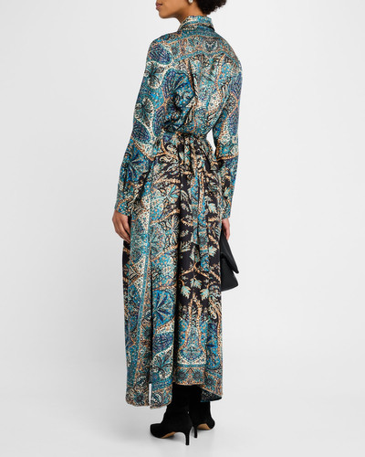 ULLA JOHNSON Lorena Printed Long-Sleeve Shirtdress outlook