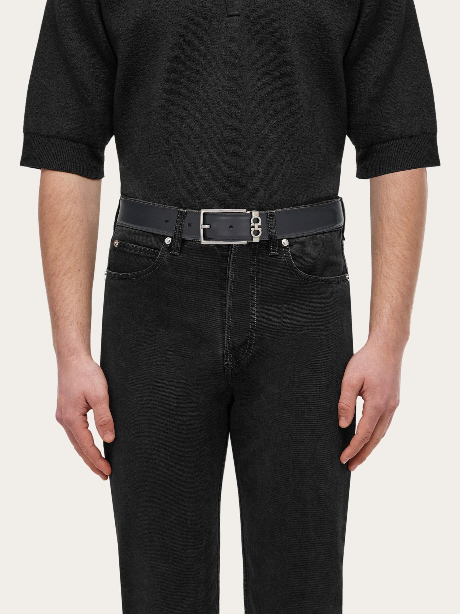 Reversible and adjustable Gancini belt - 4