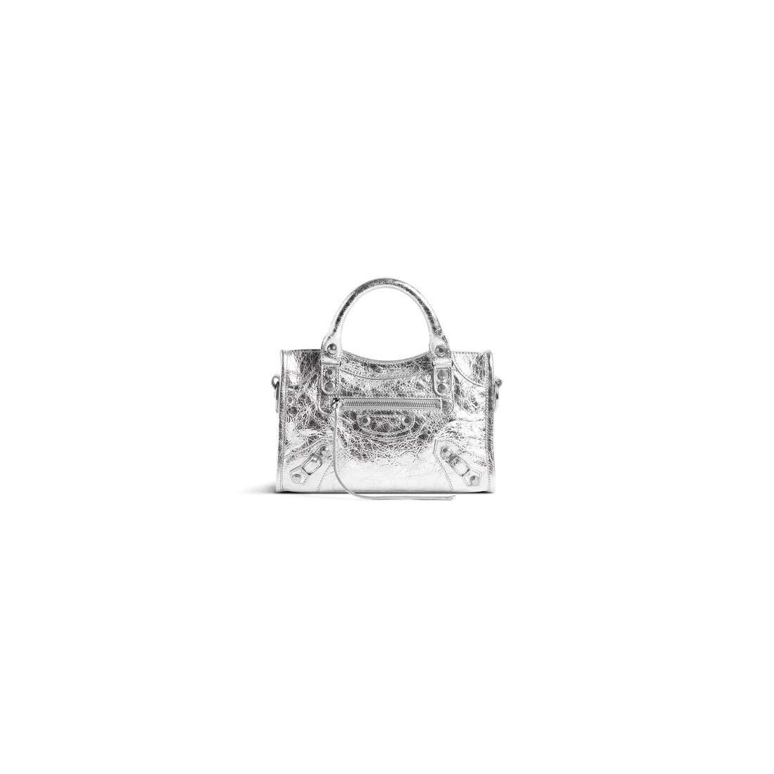 BALENCIAGA Women s Le City Mini Bag in Silver REVERSIBLE