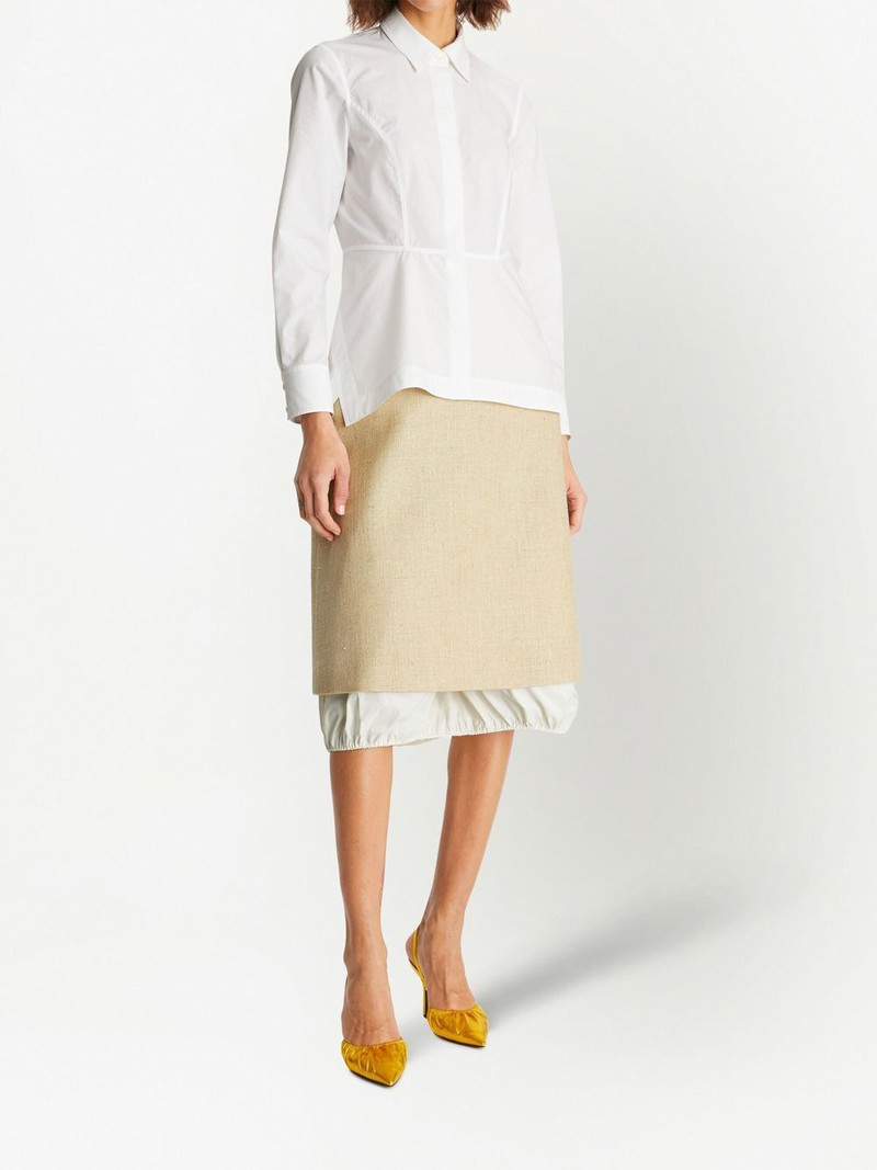 TORY BURCH peplum cotton-poplin shirt outlook