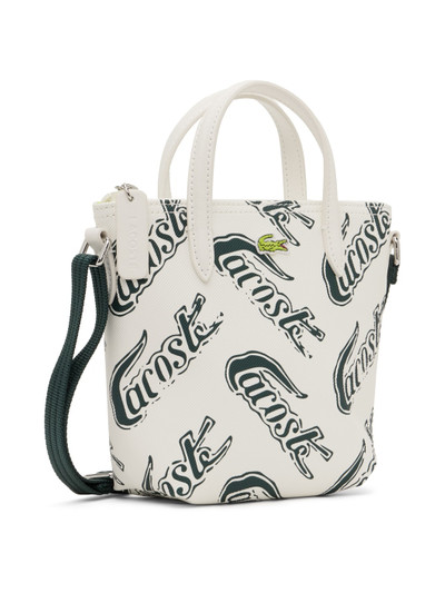 LACOSTE White Small Logo Print Tote outlook
