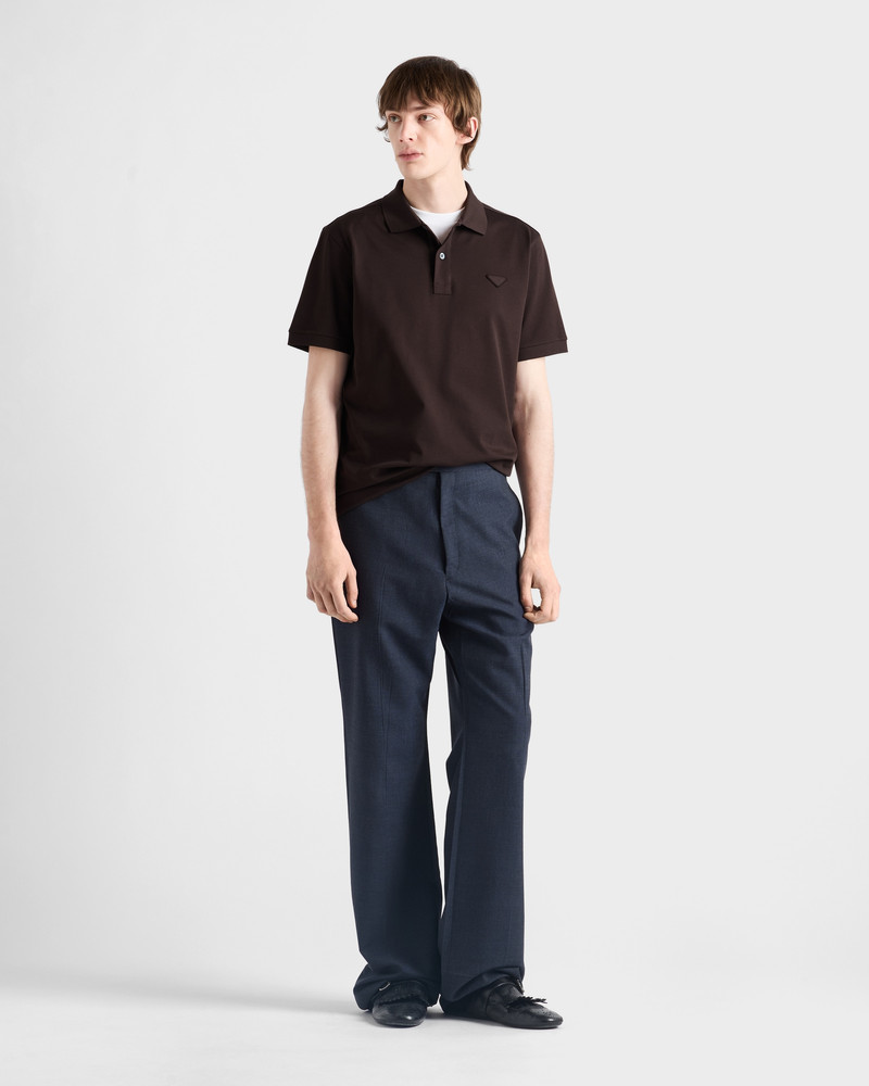 Prada Piqué polo shirt outlook