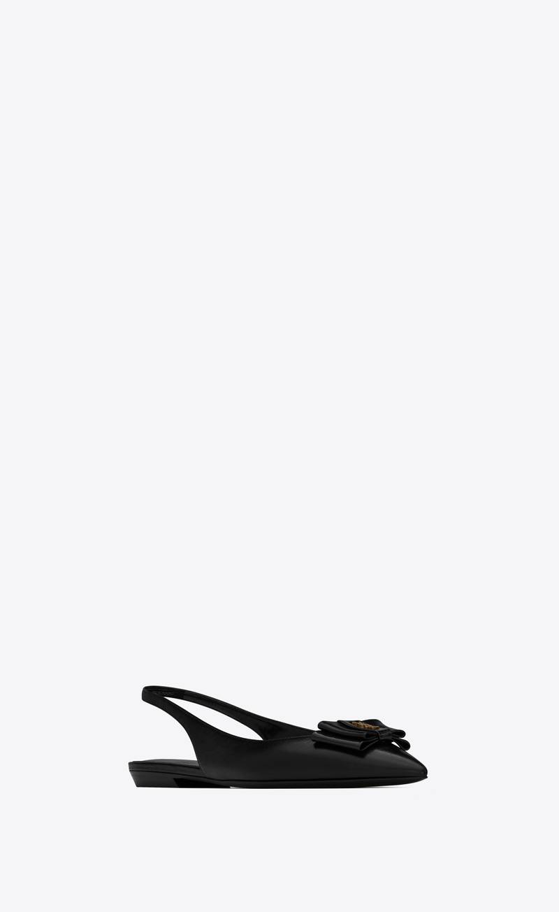 anaïs slingback flats in smooth and patent leather 3