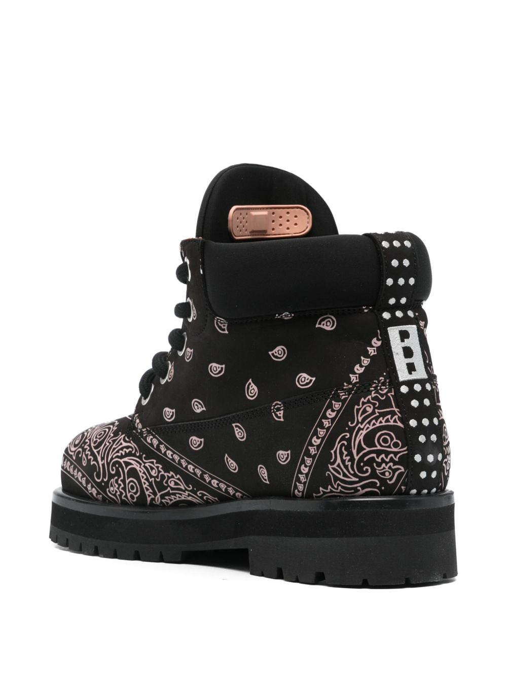 bandana-print high top sneakers - 3