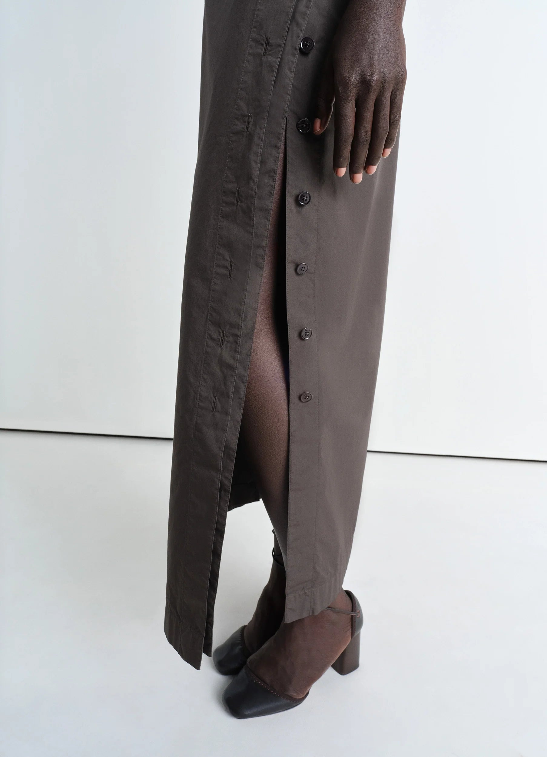 BUTTONED LONG SKIRT - 6