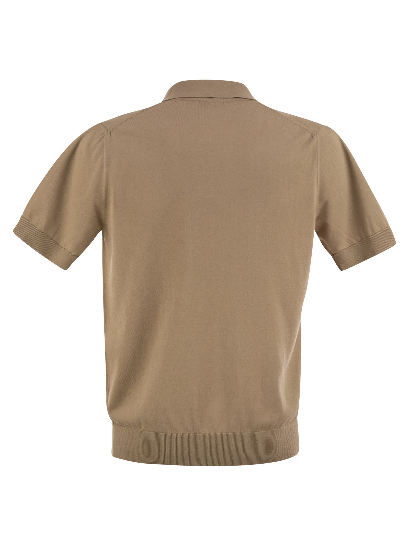 Peserico - Peserico Men Polo Shirt In Pure Cotton Yarn - 2