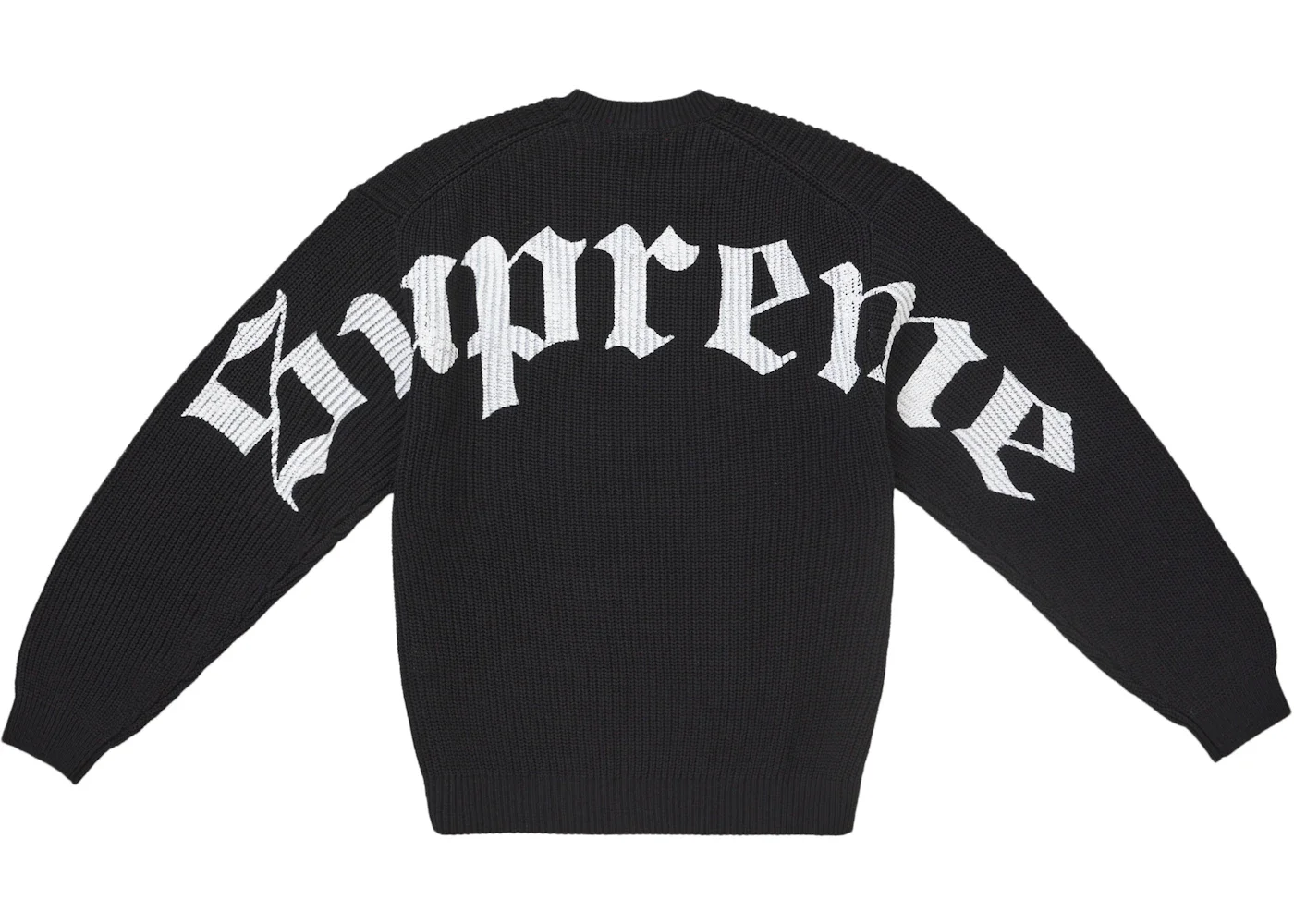 Supreme Old English Printed Sweater Black - 1