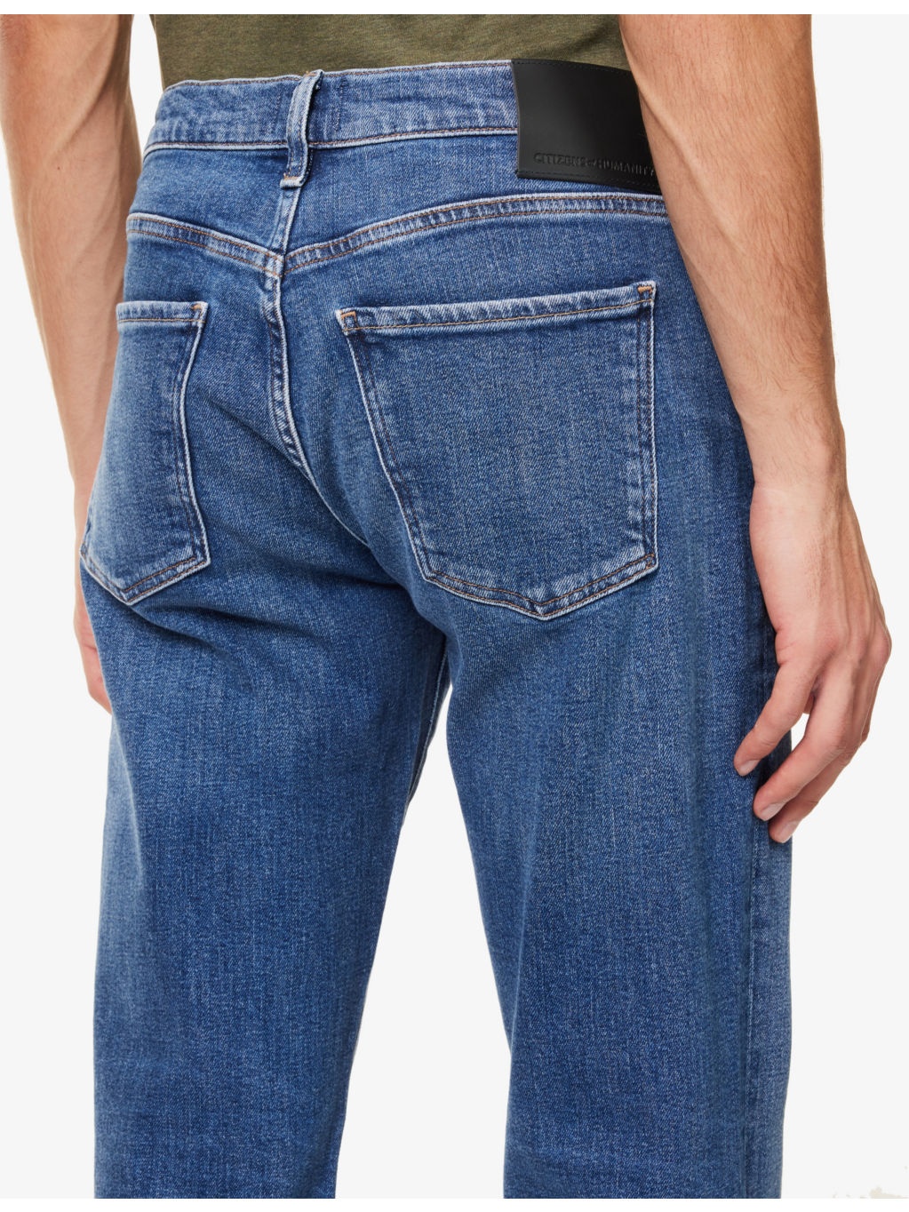 Elijah five-pockets straight-leg relaxed-fit stretch-regenerative-denim jeans - 6