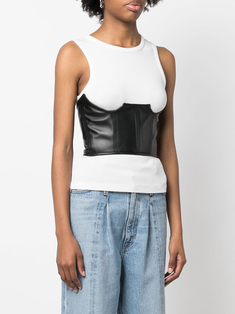 lace-up corset top - 3