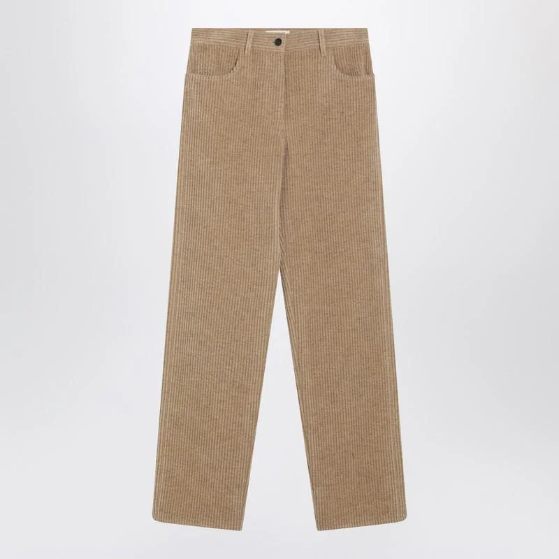 The Row Beige Clair Corduroy Trousers - 1