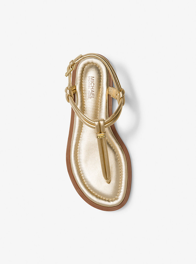 Astra Metallic Leather T-Strap Sandal 3