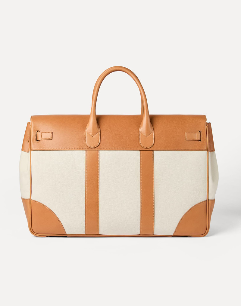Brunello Cucinelli Grained calfskin and cowhide country bag outlook