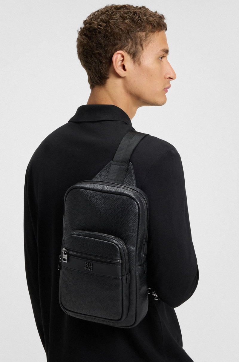 HUGO STACKED-LOGO BACKPACK WITH MONO STRAP outlook