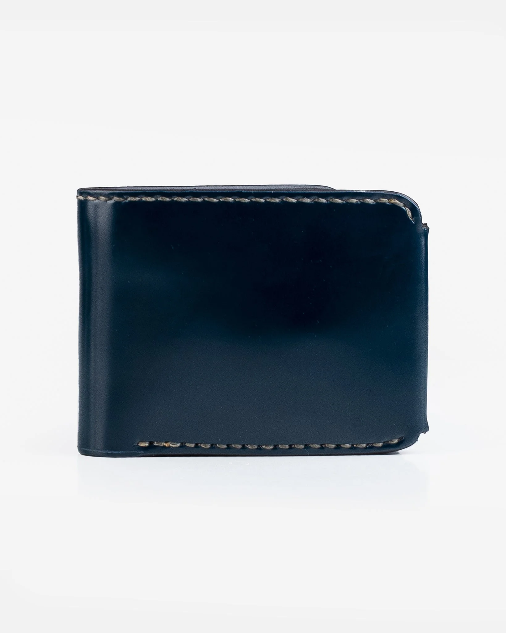 SMALL SHELL CORDOVAN WALLET - NAVY - 1