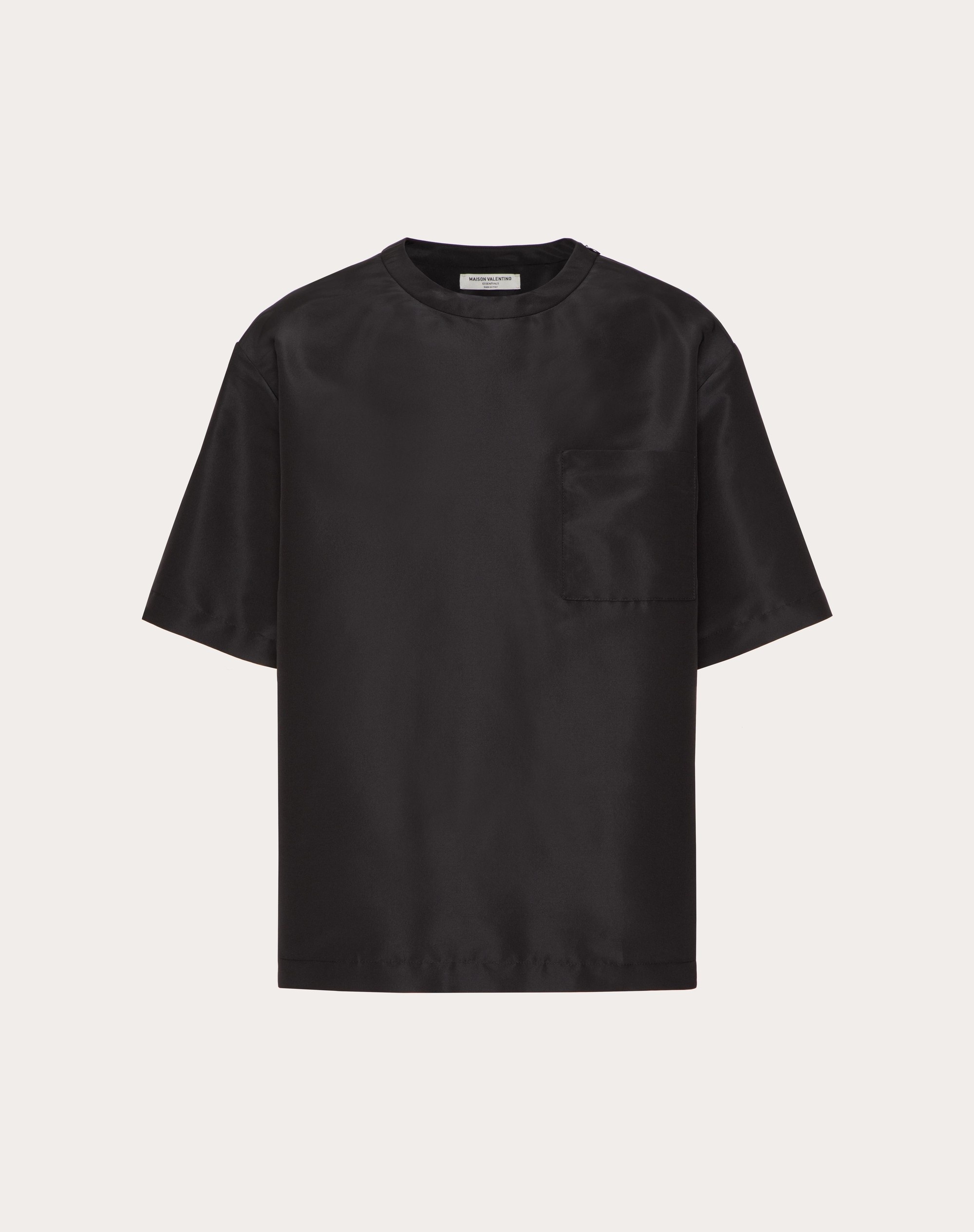 SILK FAILLE CREWNECK T-SHIRT - 1