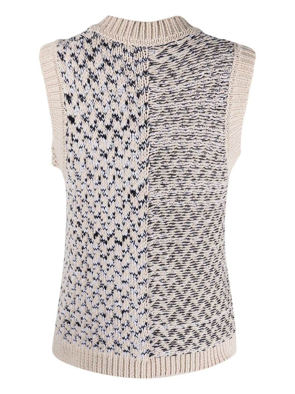 V-neck knitted vest - 2