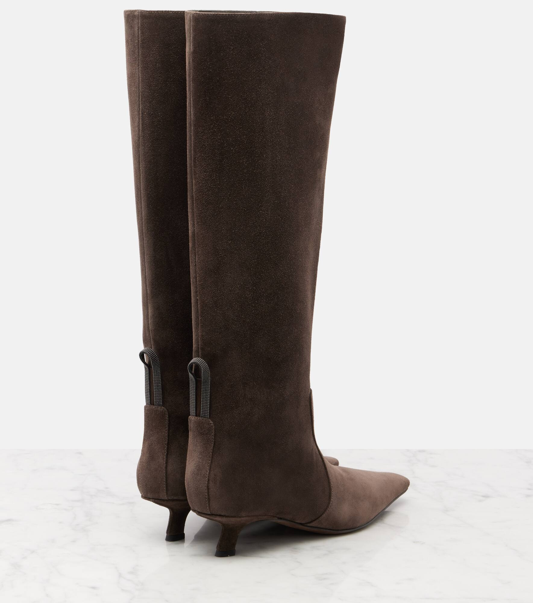 Monili suede knee-high boots - 2