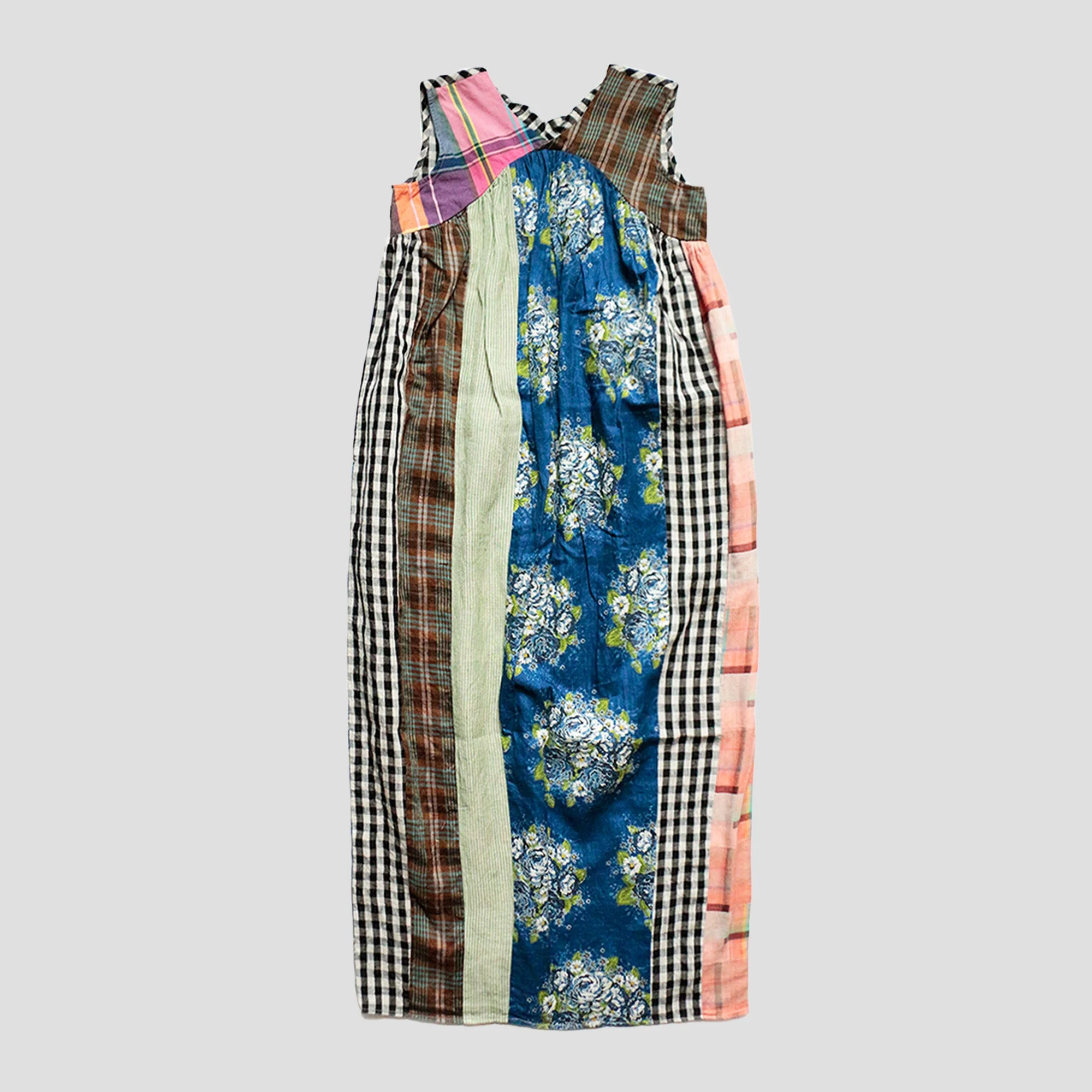 LINEN PATCHWORK DRESS - 1