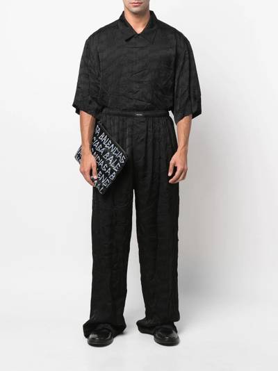 BALENCIAGA crease-effect jacquard pyjama trousers outlook