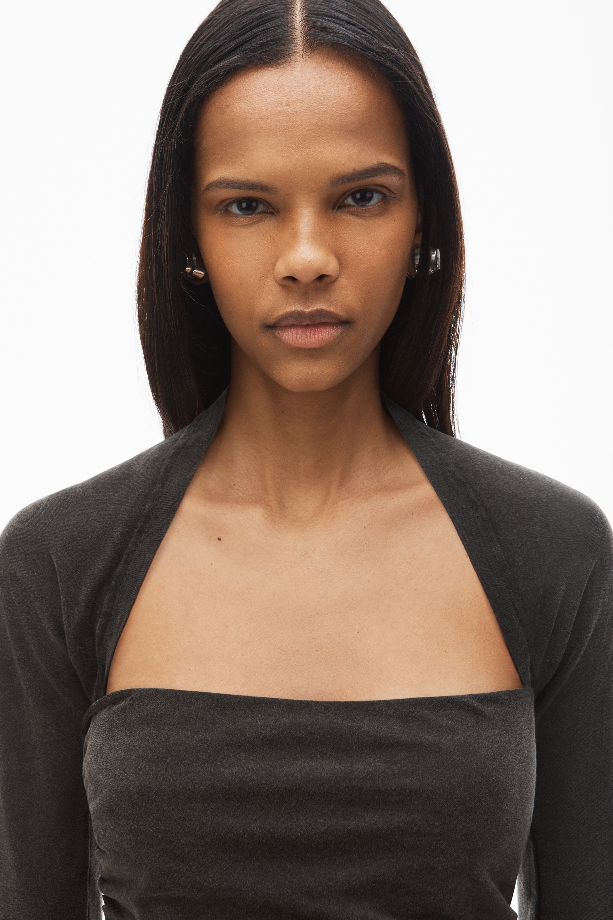 ruched top in sueded jersey - 4