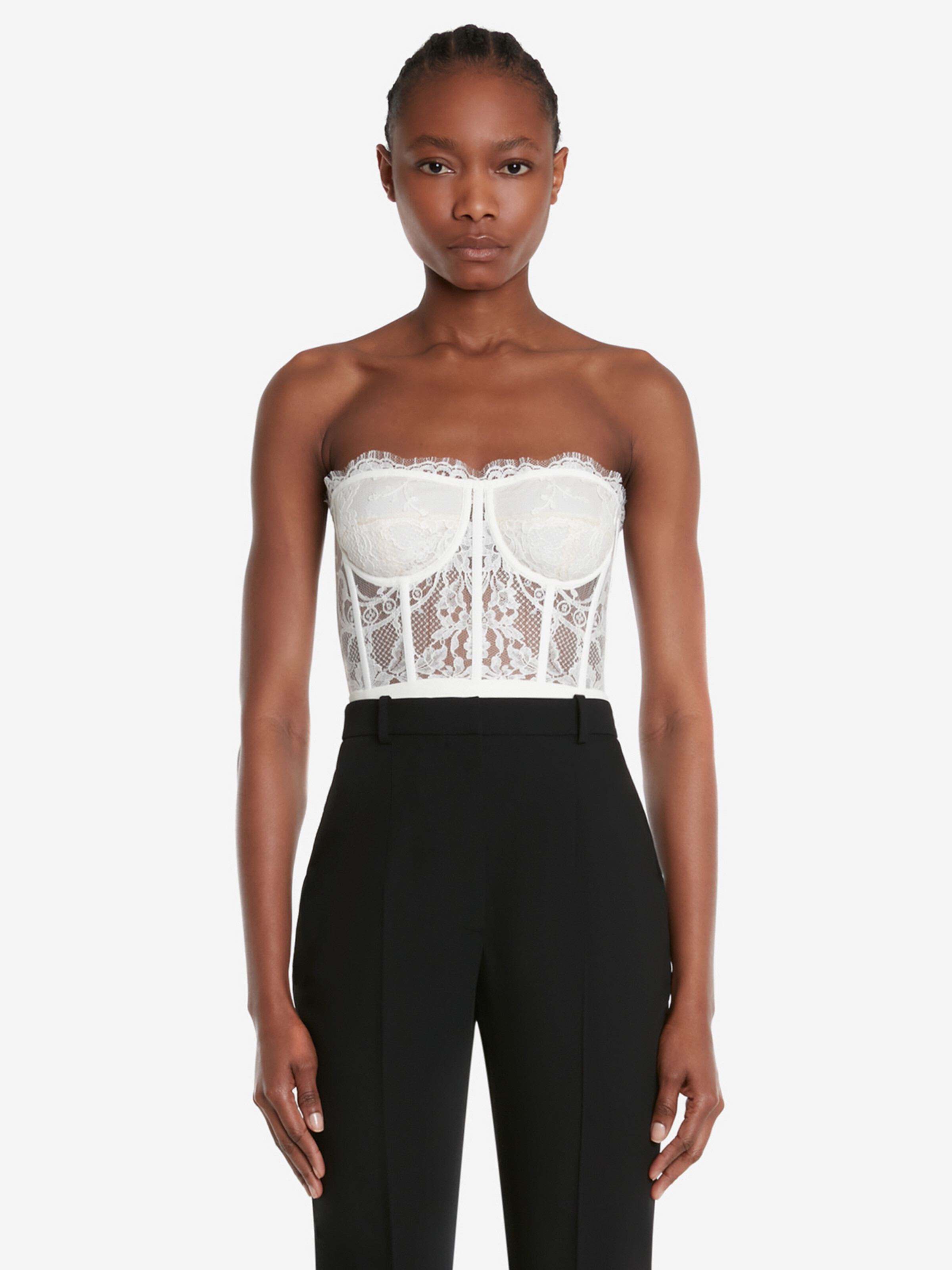 Lace Corset in White - 2