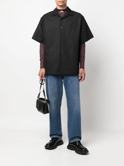 MSGM contrast-stitch straight leg jeans outlook