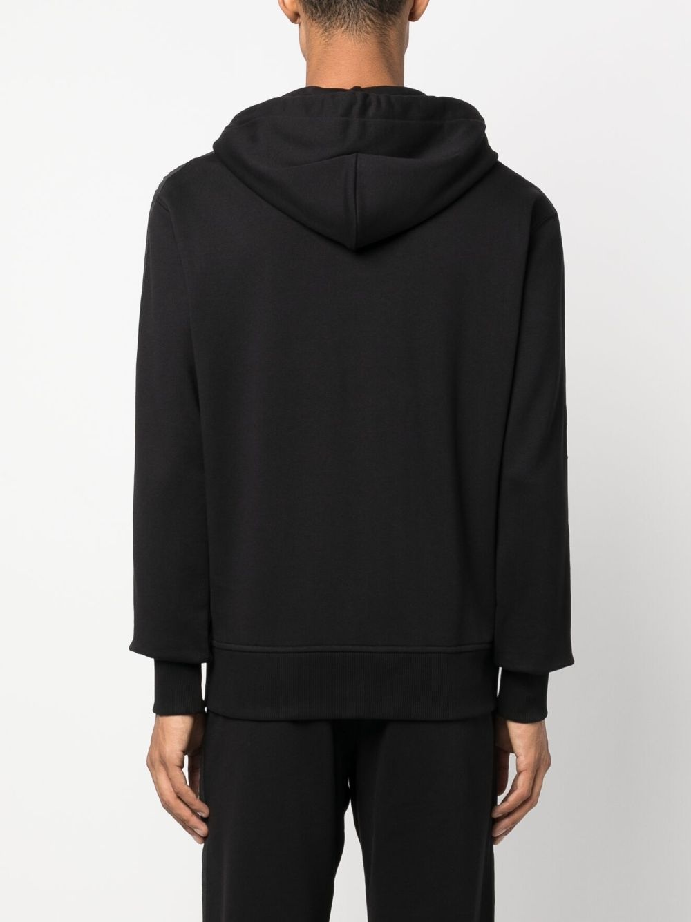 logo-tape hooded jacket - 4