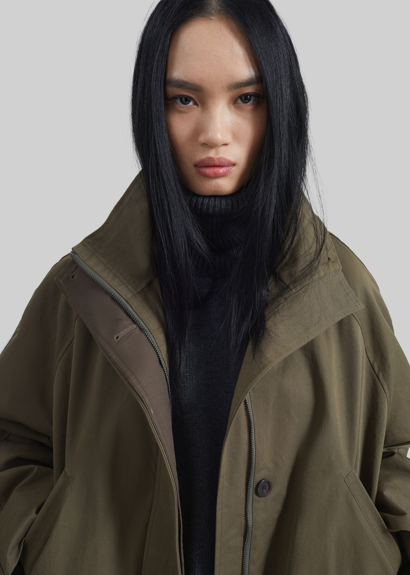 Alesie Drawstring Jacket - Olive Brown 5