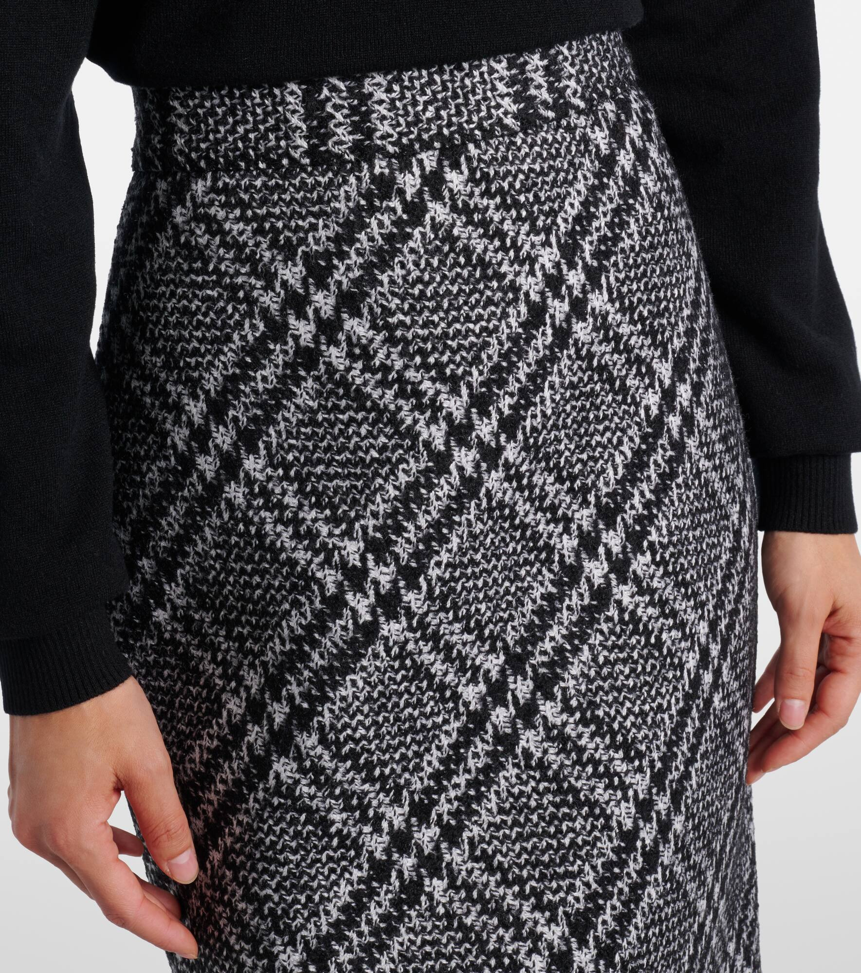 Checked wool-blend miniskirt - 4