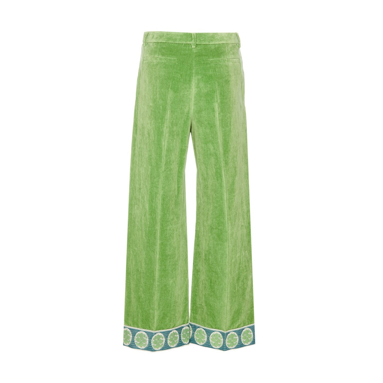 Valentino Garavani Men Velvet Pants With Jacquard Bottom - 2