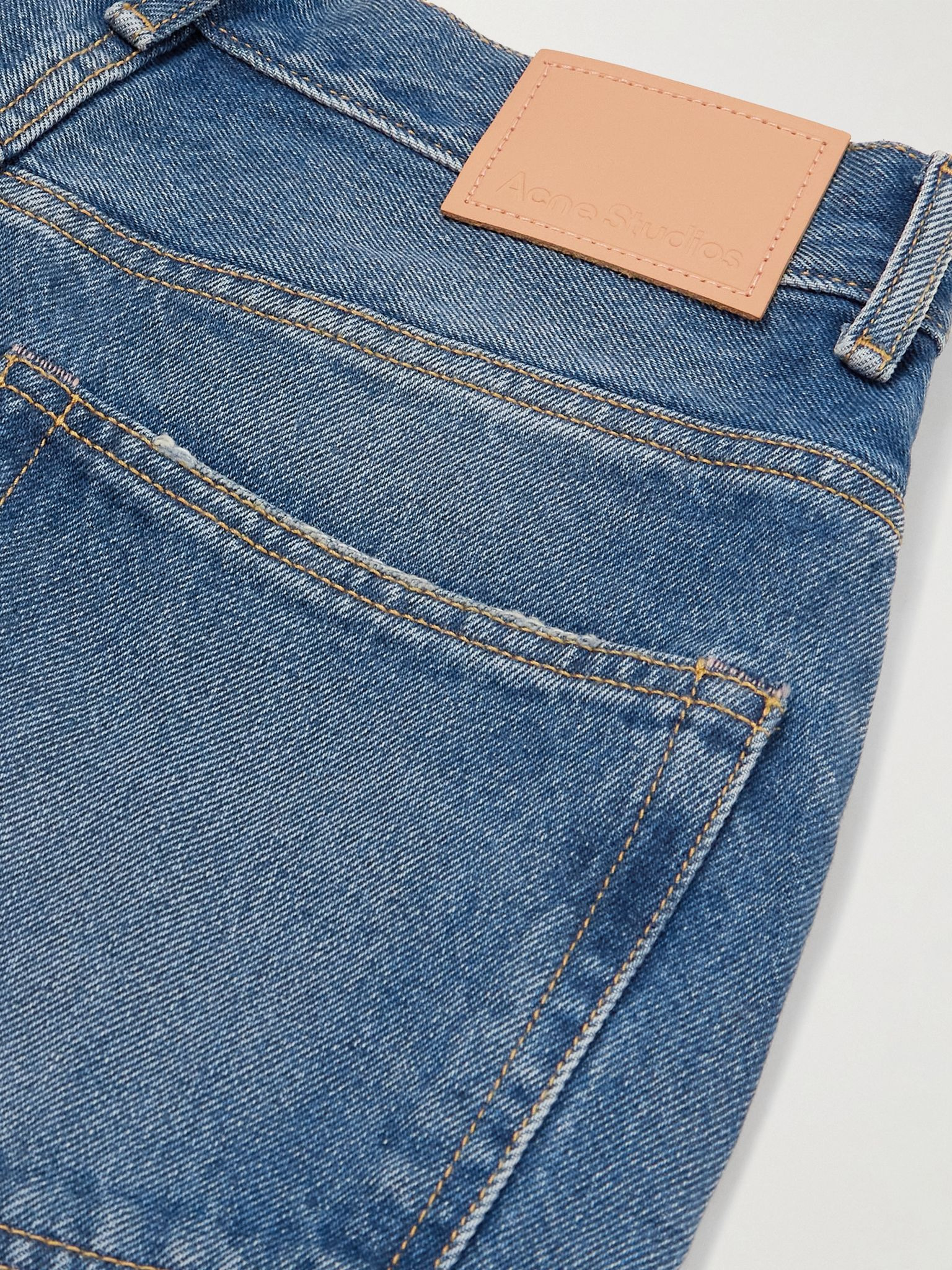 High-rise wide-leg organic jeans Blue - 6