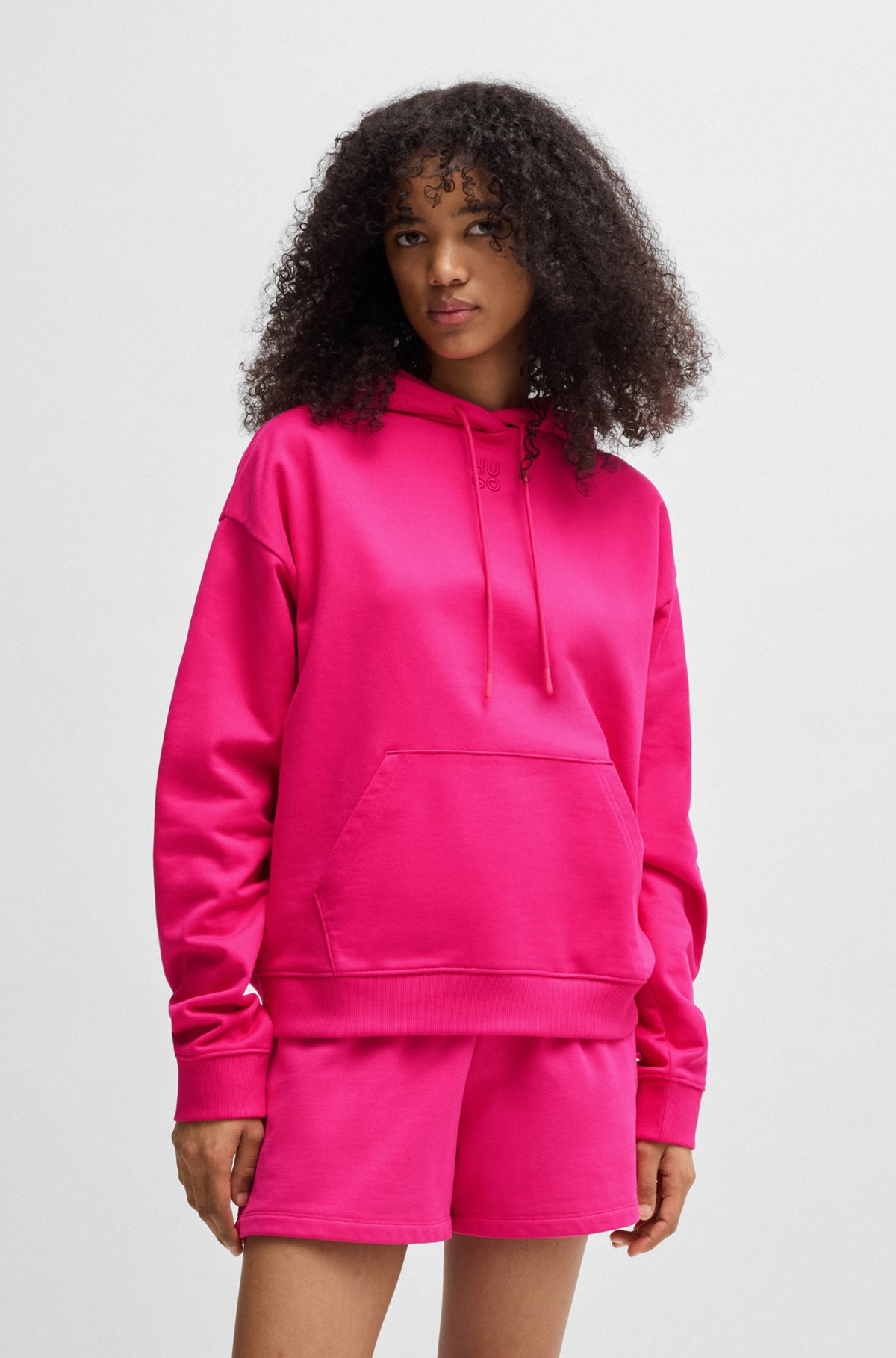 COTTON-TERRY HOODIE WITH STACKED LOGO EMBROIDERY - 2