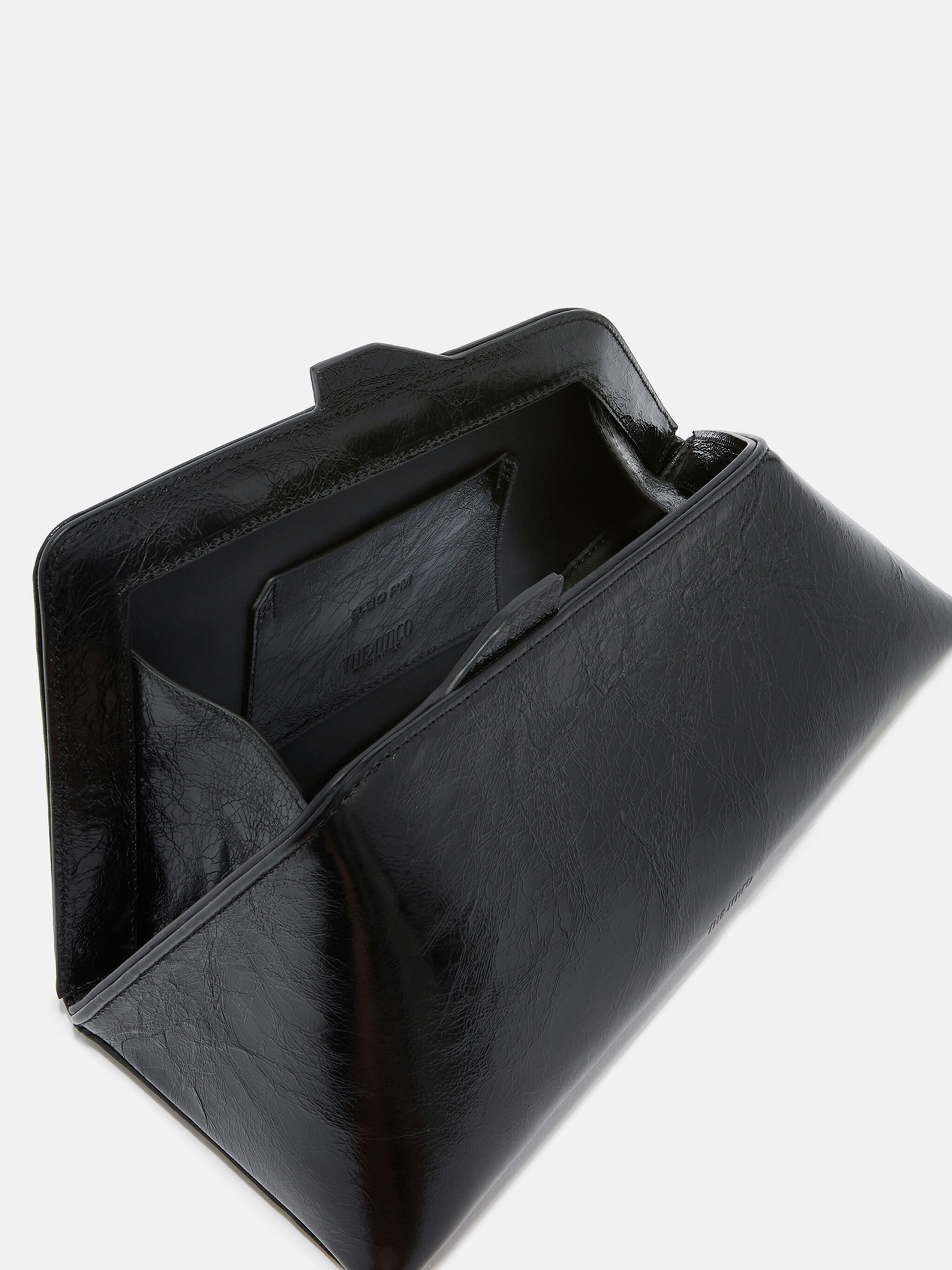 ''8.30 PM'' BLACK OVERSIZED CLUTCH - 4
