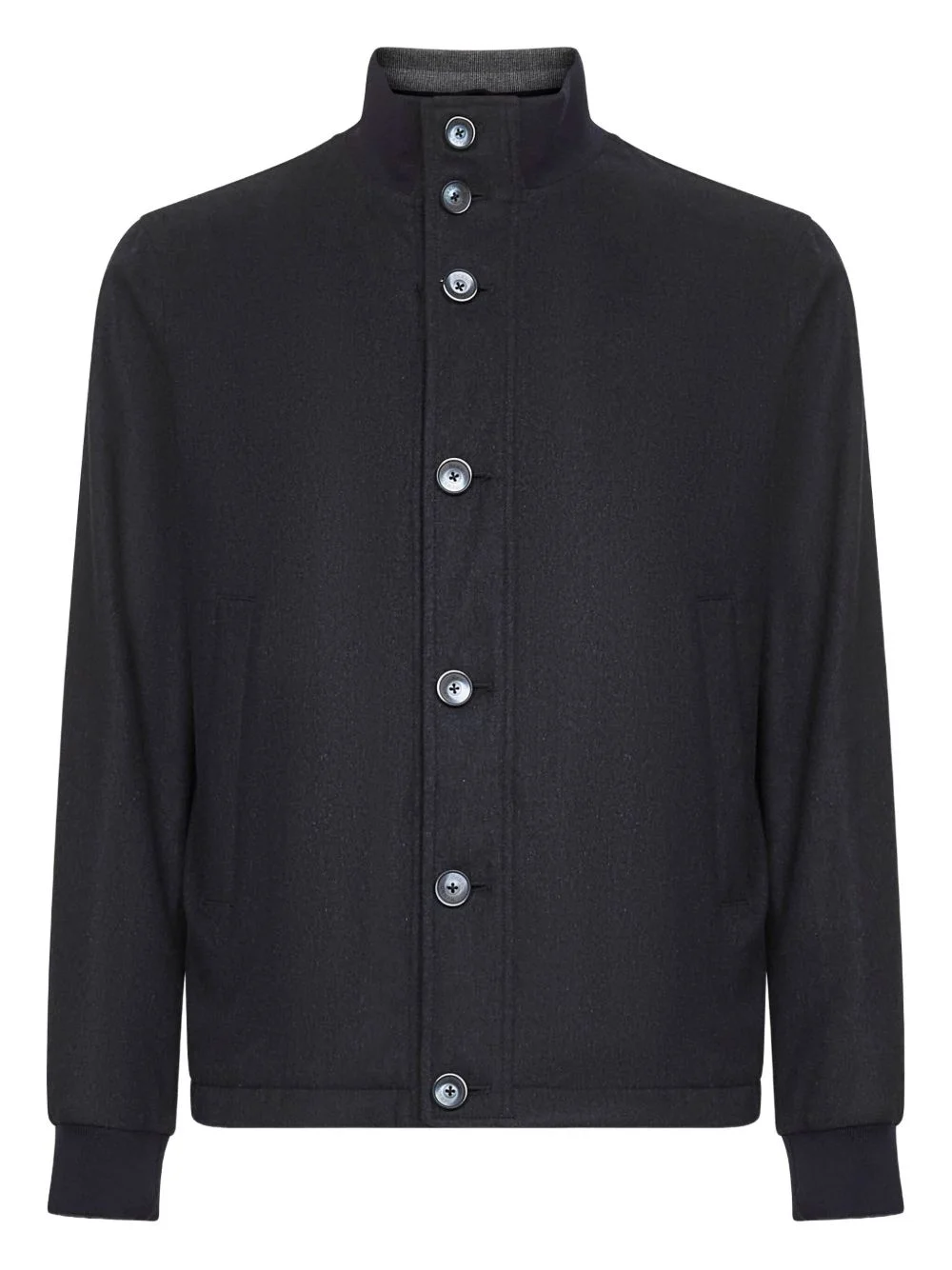 high-neck buttoned jacket - 1