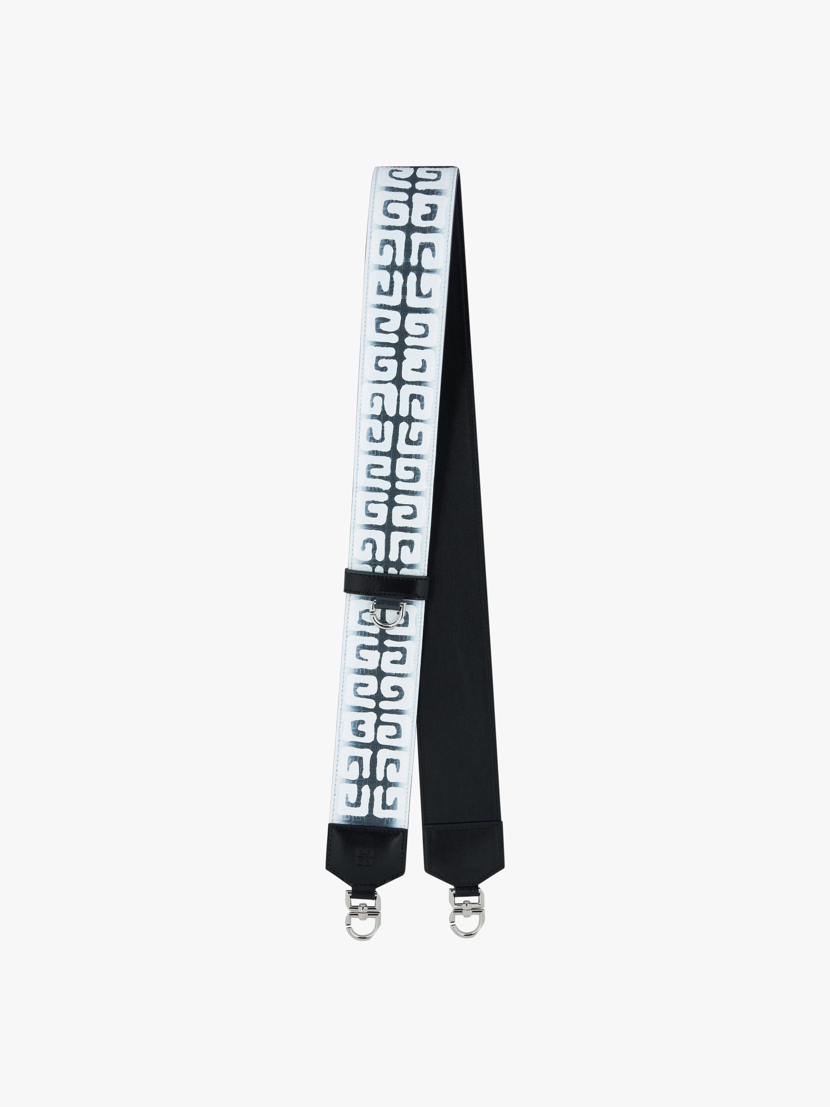 STRAP WITH 4G PRINTED GRAFFITI EFFECT IN LEATHER - 3