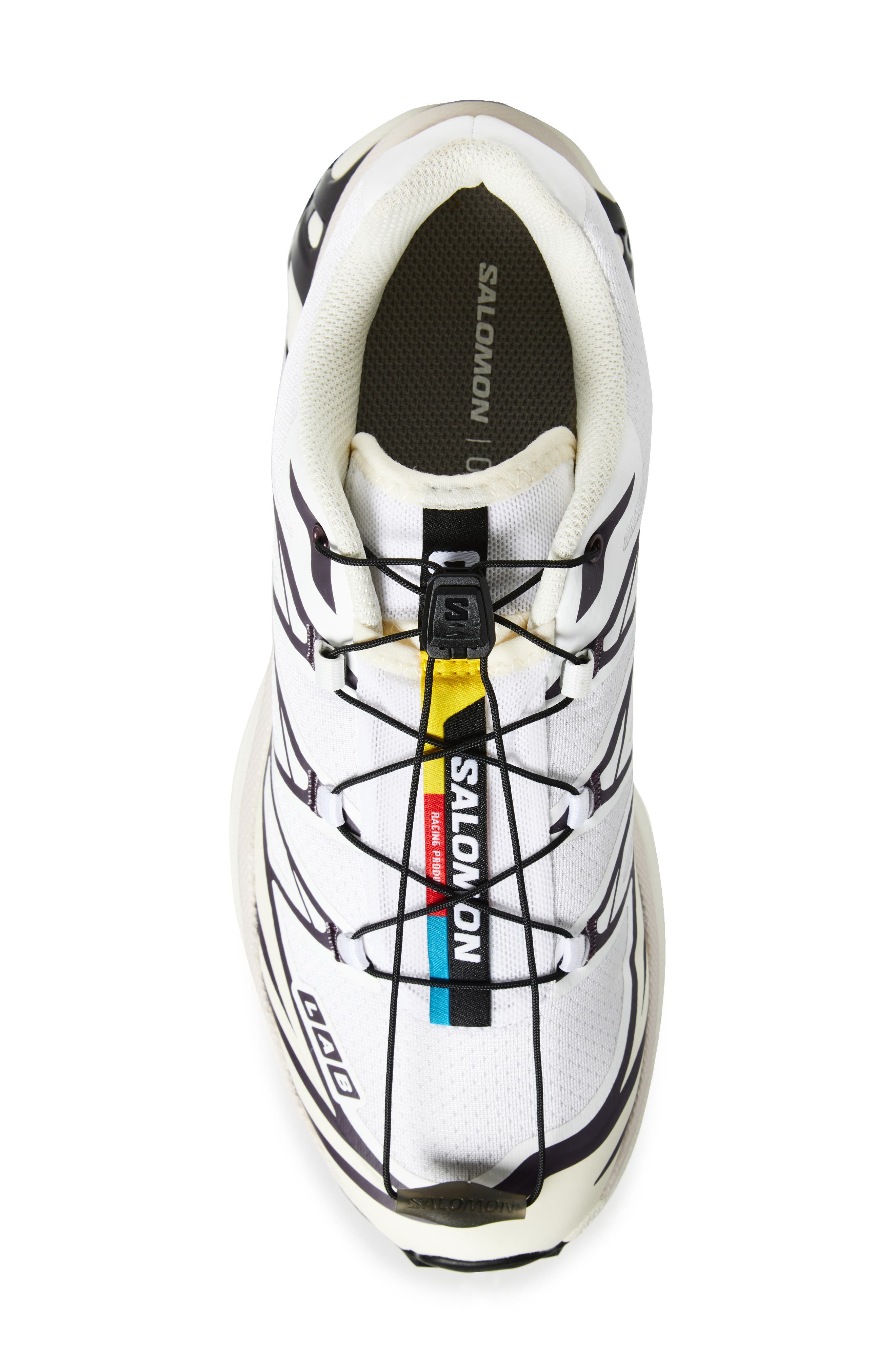 Salomon Gender Inclusive XT-6 Trail Running Shoe in White/Vanilla Ice/Plum at Nordstrom - 5