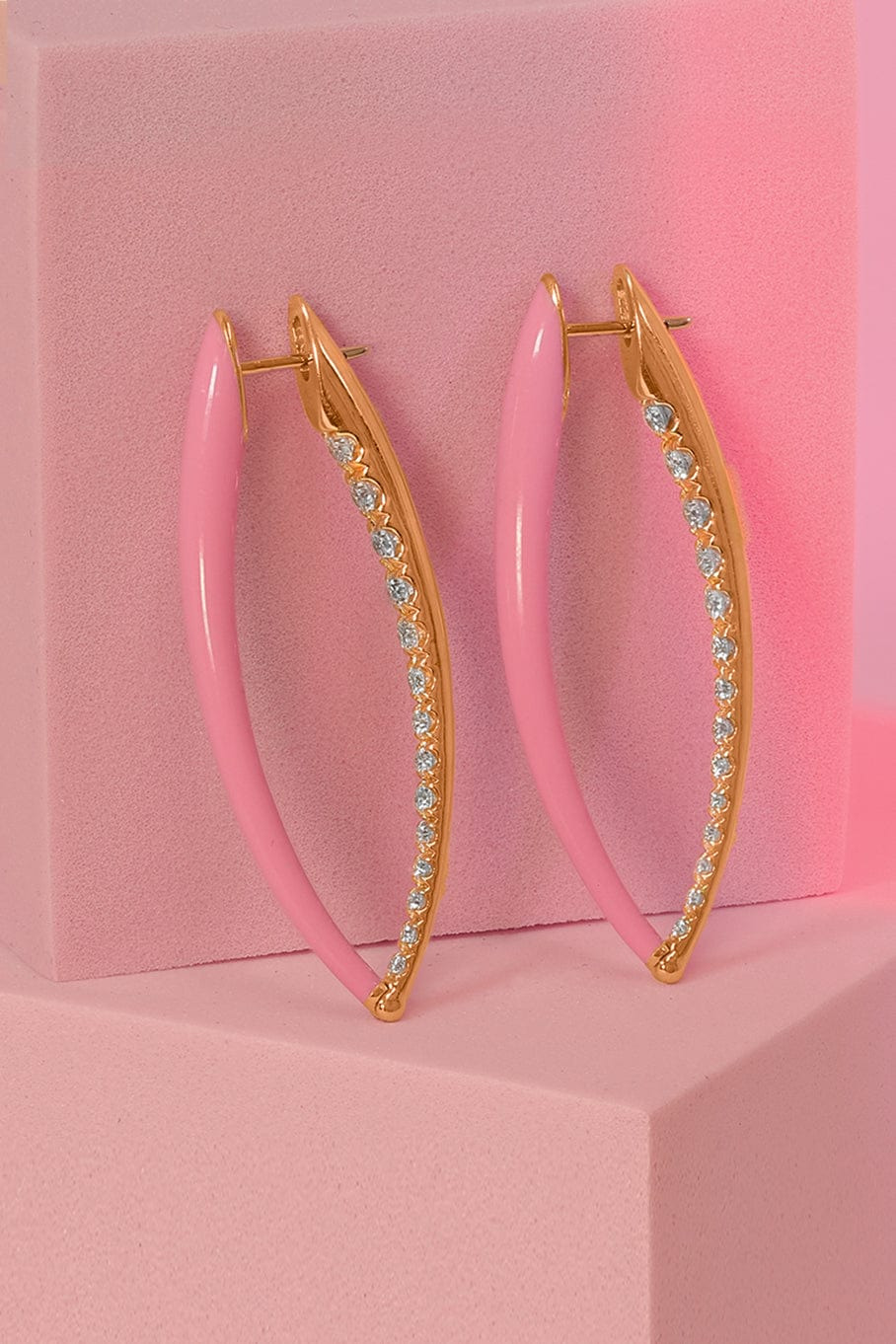 Marissa Pink Large Cristina Earrings - 3