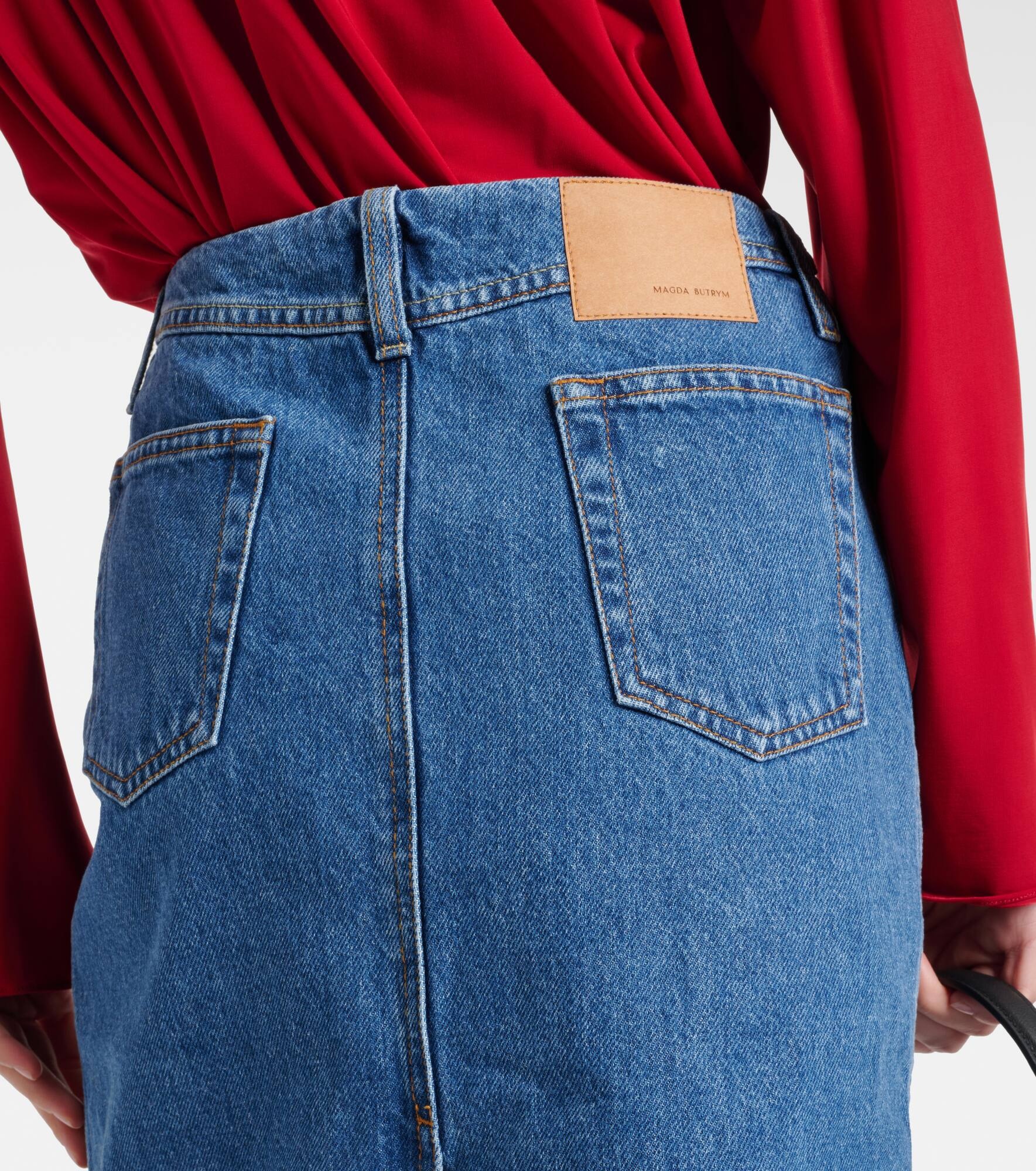 Denim midi skirt - 6